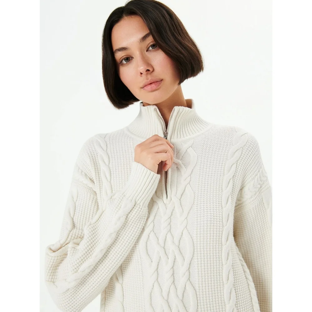 Aritzia Sunday Best Demi Chunky Cable Knit Ribbed Sweater Dress - Picture 5 of 14